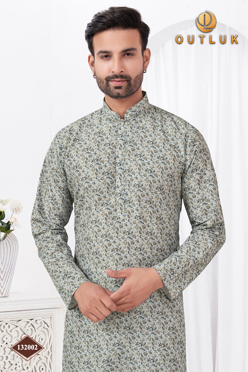 Pista Rayon Cotton Mens Kurta Pajama 132002