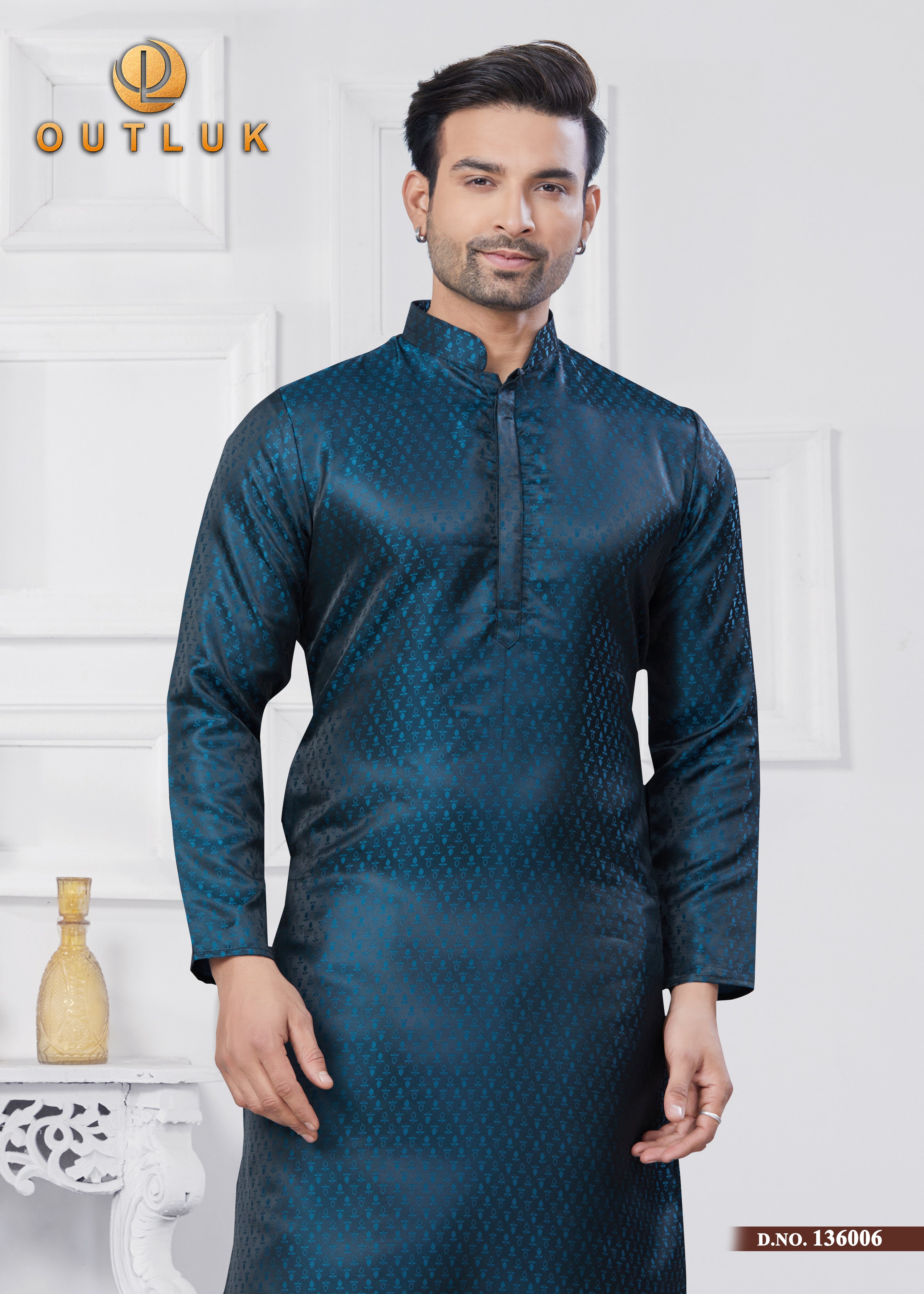 Rama Jecquard Silk Mens Kurta Pajama 136006