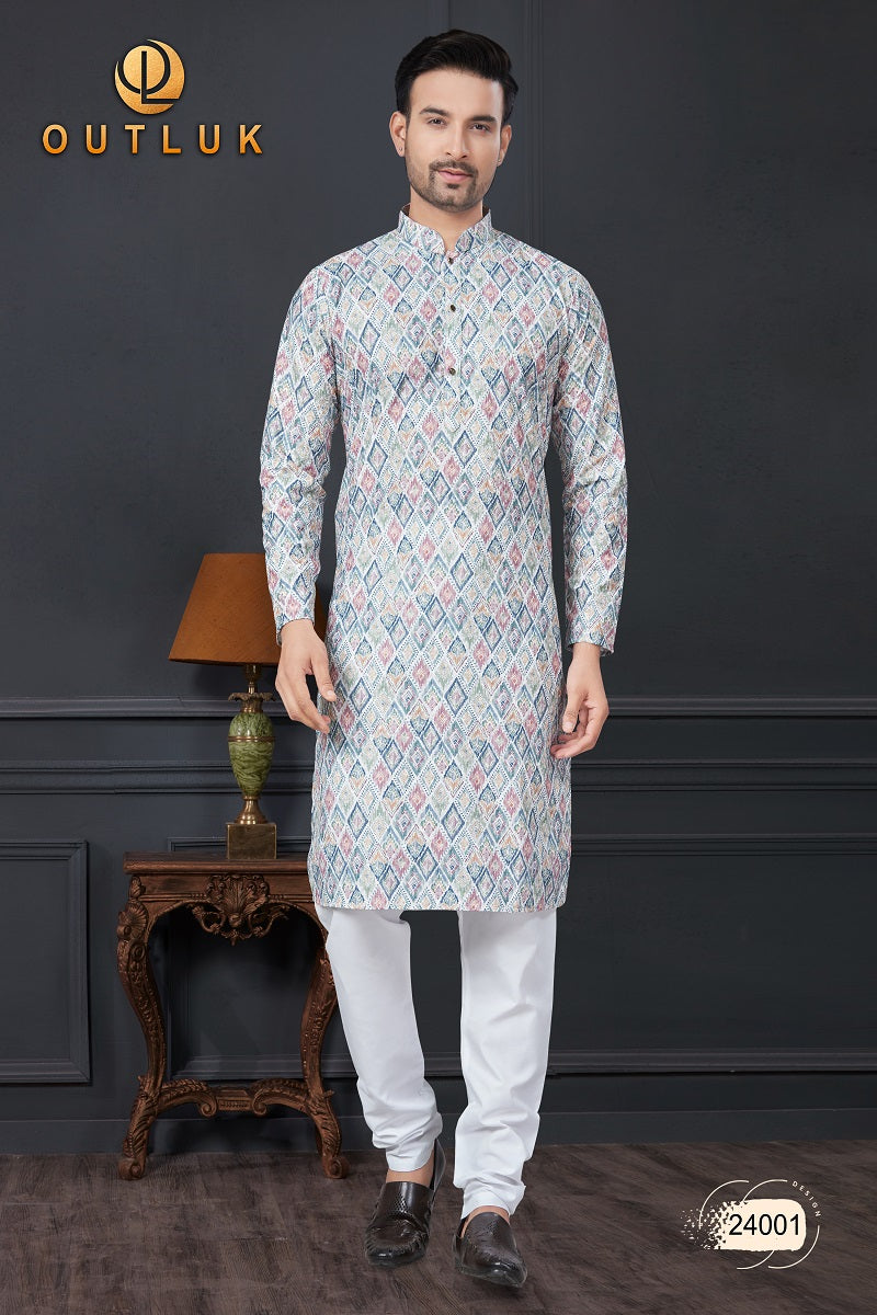 Multi Rayon Mens Kurta Pajama 24001