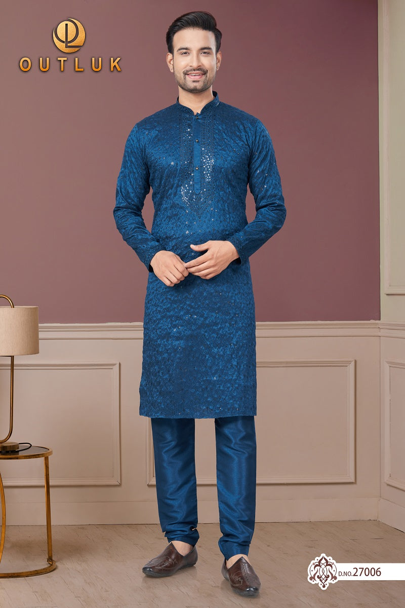 Rama Pure Silk Mens Kurta Pajama 27006