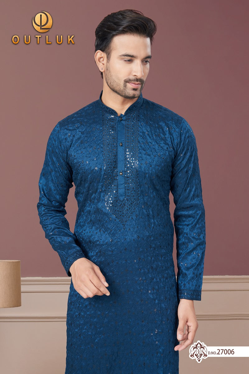 Rama Pure Silk Mens Kurta Pajama 27006