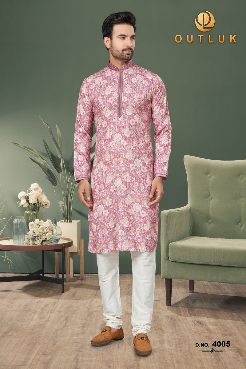 Maroon Cotton Mens Kurta Pajama 4005