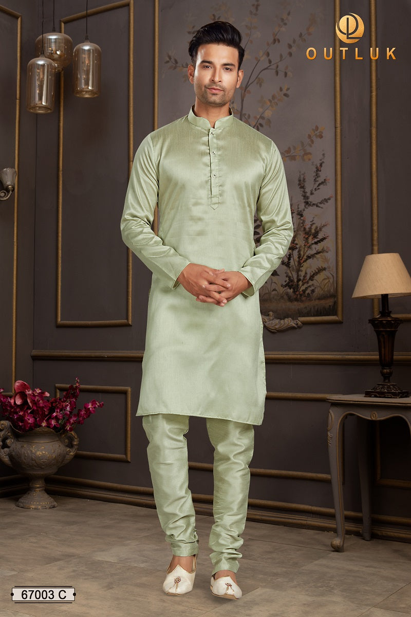 Pista Silk Mastani Mens Kurta Pajama 67003 C